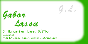 gabor lassu business card